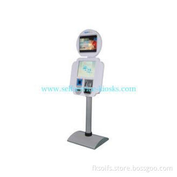 Dual Screen Station Multimedia Kiosks , Bar-code Scanner S8
